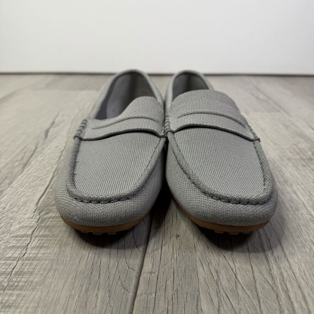 Rothys Driving Loafer Shoes Mens 10.5 Wolf Grey Knit Recycled Slip On Penny S - Picture 2 of 9
